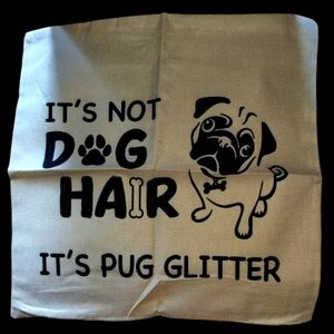 ❤️ NEW 17 1/2 x 17 1/2 PUG pillow cover
